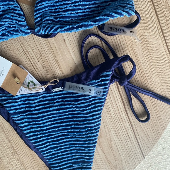 Blue Textured Bikini Set - Picture 4 of 4